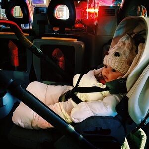 Baby Gap Ivory Quilted Snowsuit Bunting Zip Up Size 6-12 months